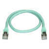 0.5m Aqua Cat6a Ethernet Cable - STP