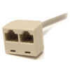 2-to-1 RJ45 Splitter Cable Adapter - F/M