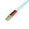 2m 10 Gb Aqua Fiber Patch Cable LC/LC