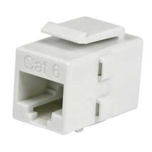 White Cat 6 RJ45 Keystone Jack Coupler