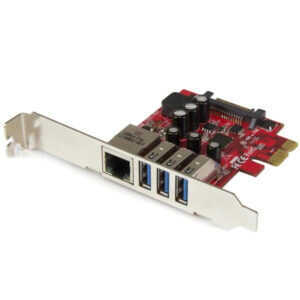 3Pt PCIe USB 3.0 Card+Gigabit Ethernet