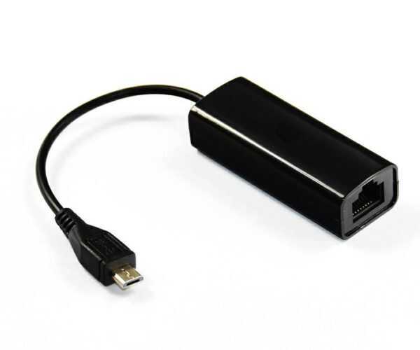 MicroConnect USB MICRO to Ethernet, Black