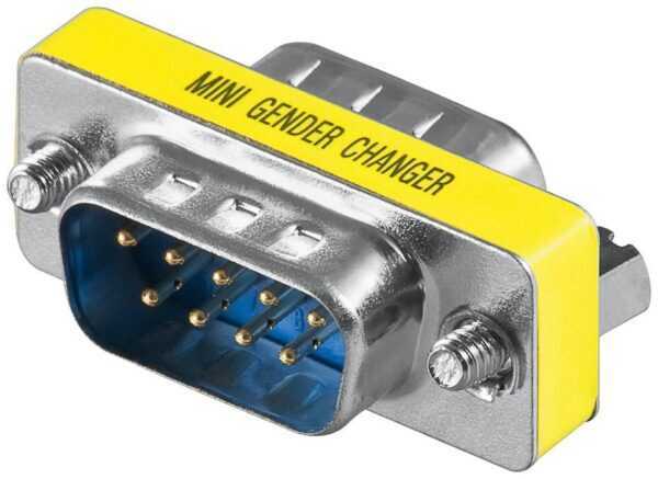 MicroConnect Mini Gender DB9 Male - Male