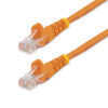 10m Orange Snagless Cat5e Patch Cable