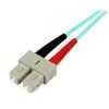 2m 10 Gb Aqua Fiber Patch Cable LC/SC