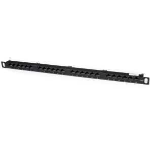 24 Port 0.5U Rackmount Cat5e Patch Panel