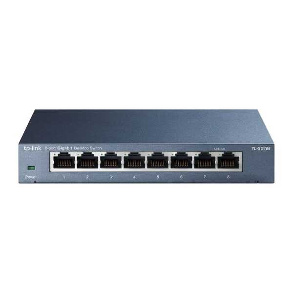 Omada 8 port Gigabit Switch, metal,