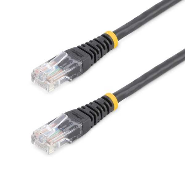 15m Cat5e Black Molded Cat5e Patch Cable