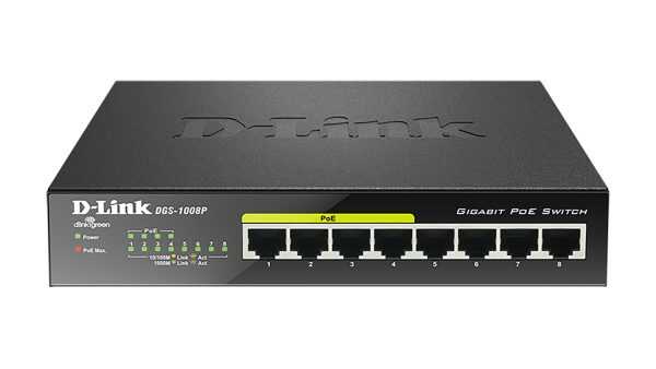 D-Link 8xG+F+ENet RJ45 19" PoE