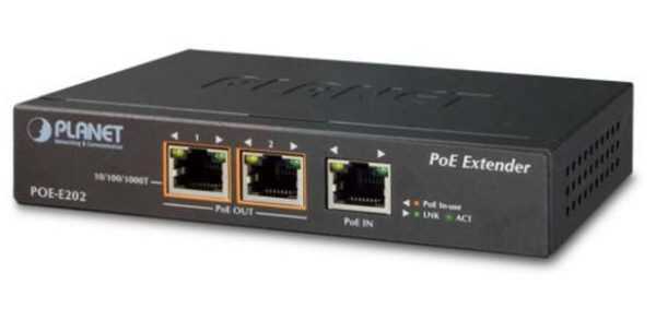 Planet 1-Port 802.3at PoE+ to 2-Port