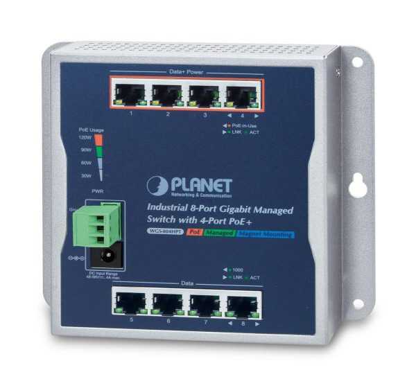 Planet IP30, IPv6/IPv4, 8-P 1000TP