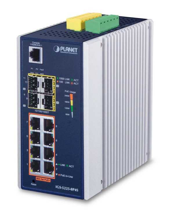 Planet IP30 Industrial L2+/L4 8-Port