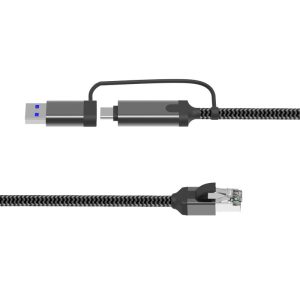 MicroConnect CAT6 FTP to USB A-C adapter