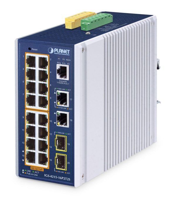 Planet IP30 Industrial L2/L4 16-Port