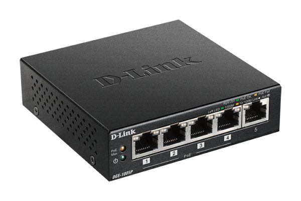 D-Link 5-Port Desktop Gigabit PoE+