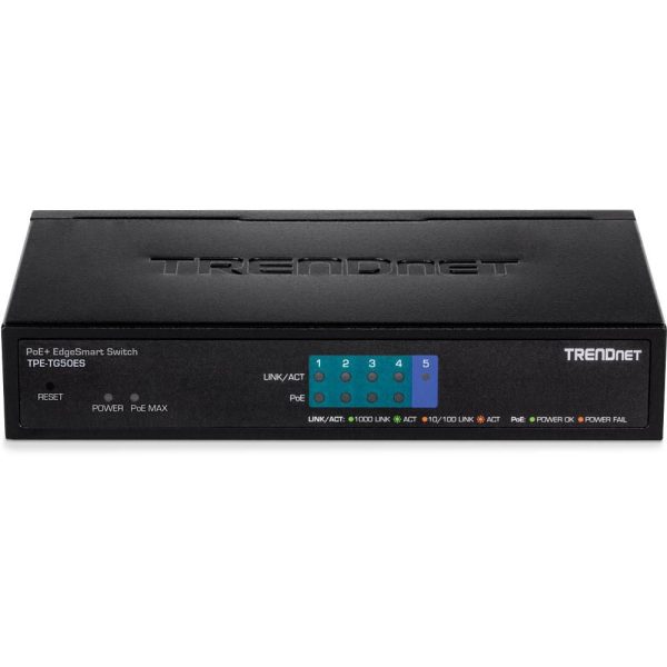 TRENDnet 5-Port Gigabit EdgeSmart PoE+